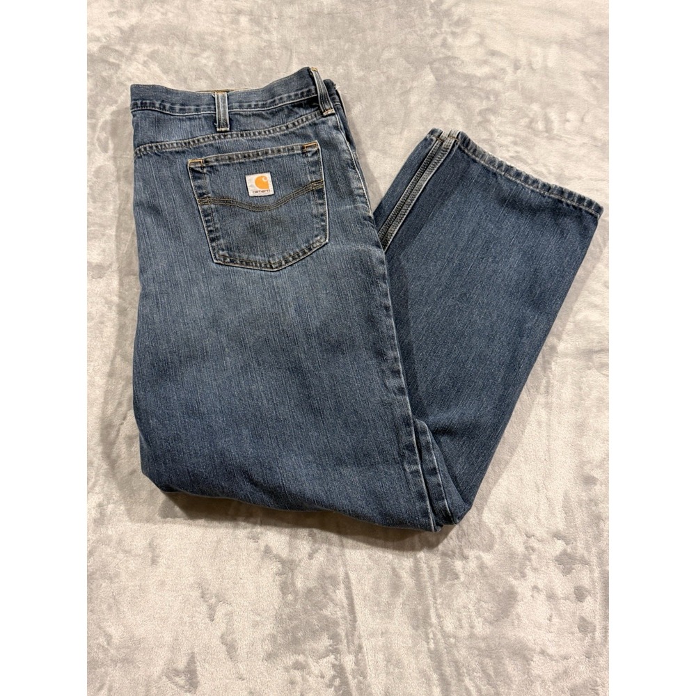 Carhartt Relaxed Fit Jeans Men's 42x32 Blue Denim Work Pants 101483-968